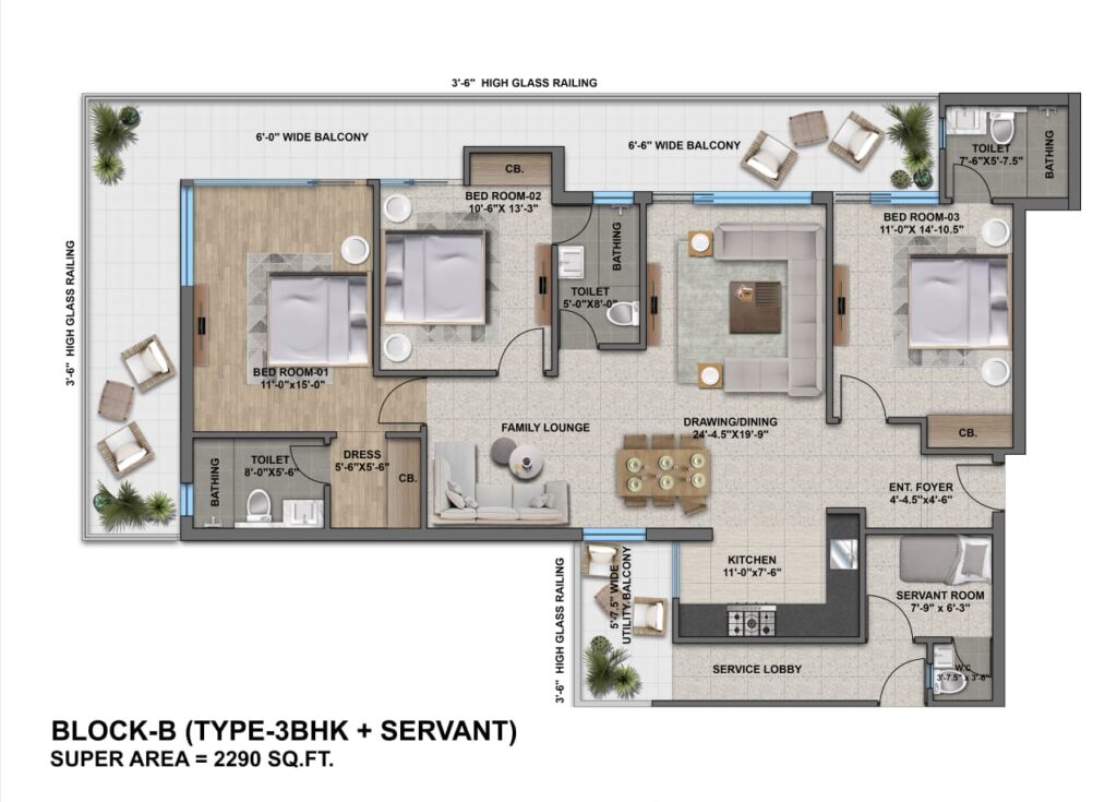 The Zirk Floor Plan Block B